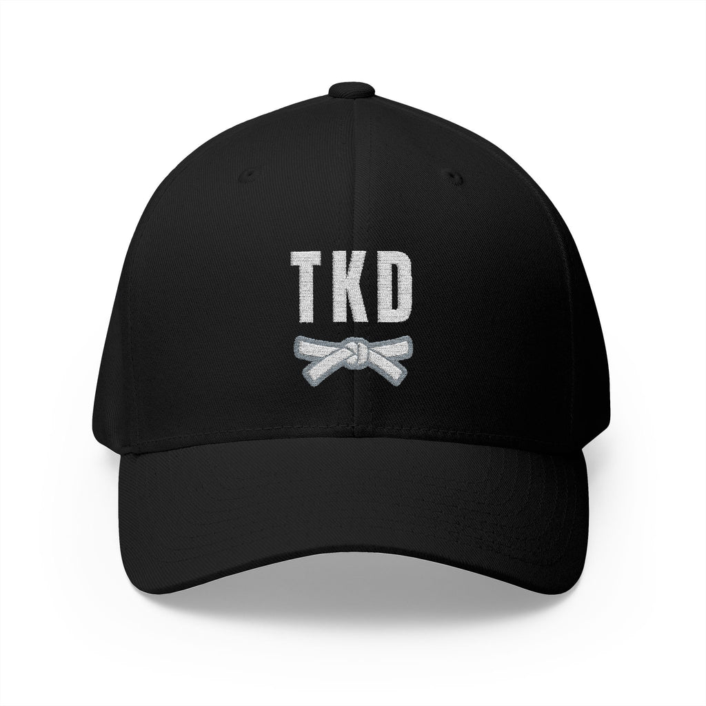 Taekwondo White Belt Cap | TKD Dark Theme | Embroidered