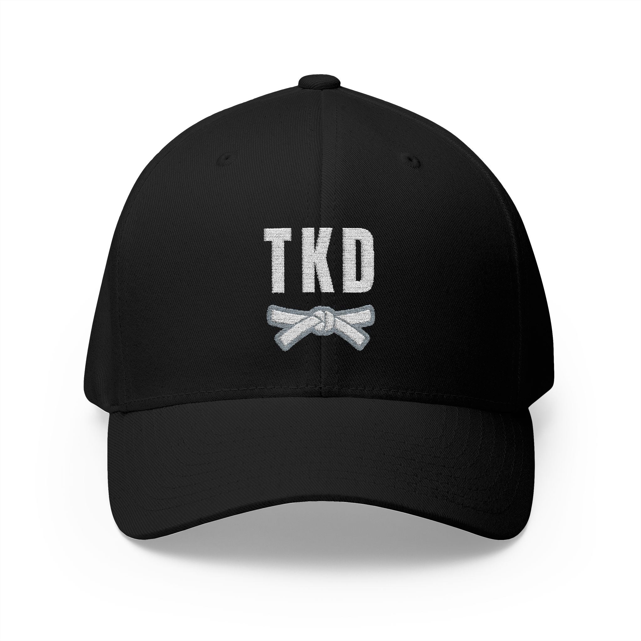 Taekwondo White Belt Cap | TKD Dark Theme | Embroidered