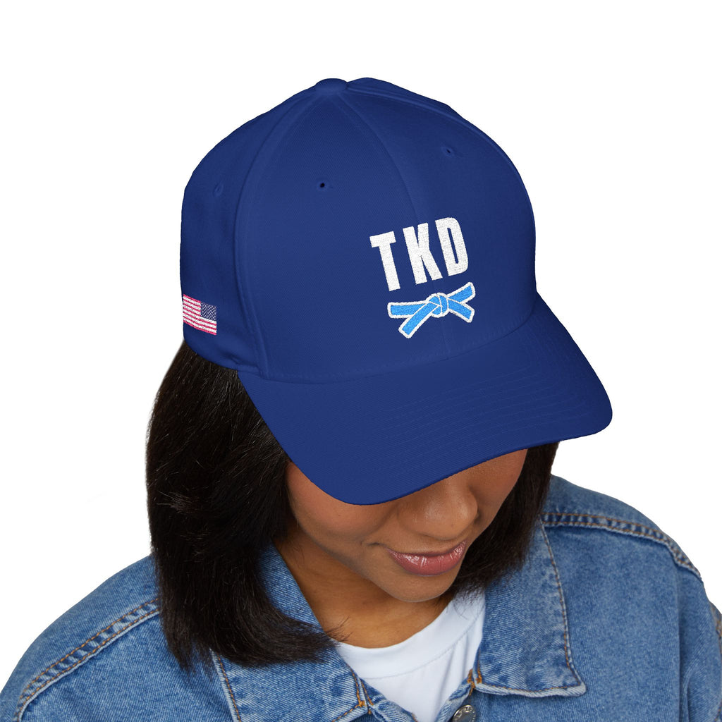 Taekwondo Blue Belt Cap | TKD Dark Theme | Embroidered