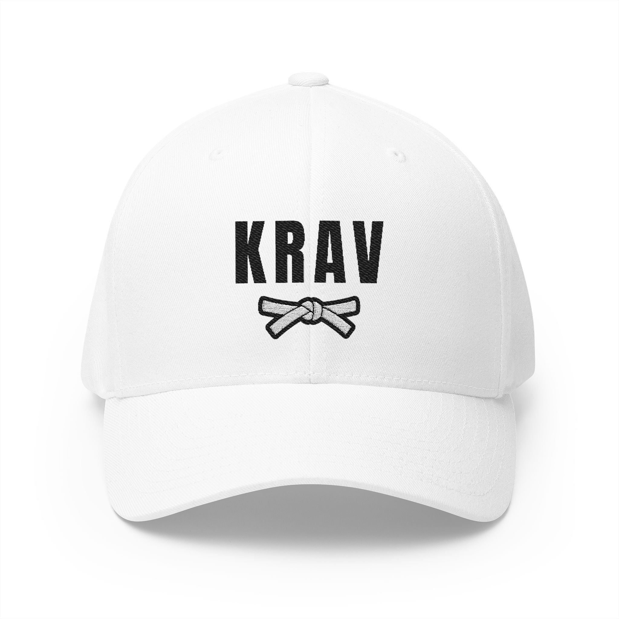 Krav Maga White Belt Cap | KRAV Light Theme | Embroidered